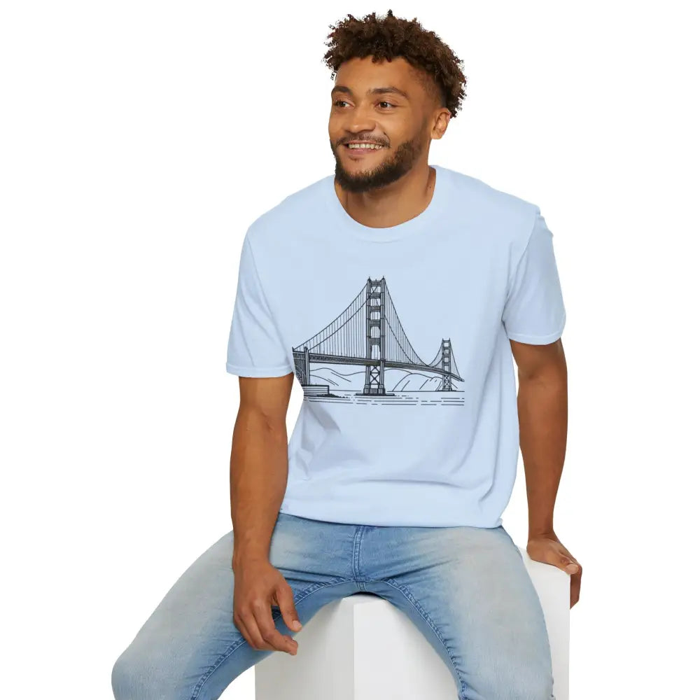 Golden Gate Bridge Unisex Softstyle T Shirt Perfect Gift Casual Wear Travel Souvenir San Francisco Apparel