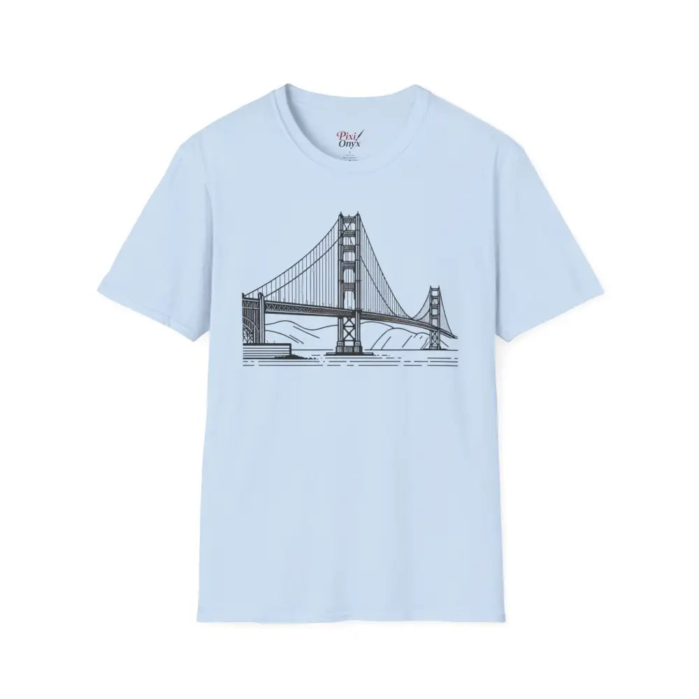 Golden Gate Bridge Unisex Softstyle T Shirt Perfect Gift Casual Wear Travel Souvenir San Francisco Apparel