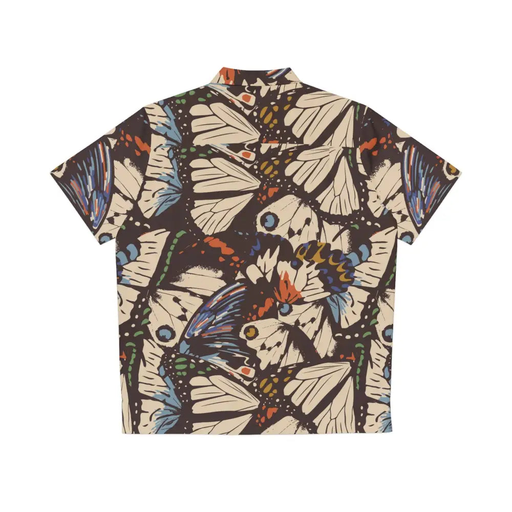 Butterfly-patterned short-sleeved Hawaiian shirt from PixiOnyx Tropical Apparel for men