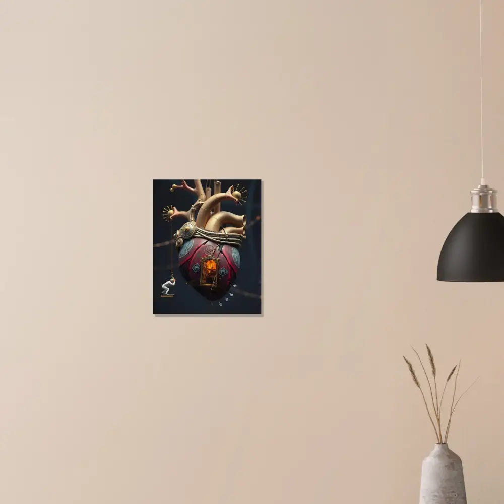 Anatomical heart art print on Canvas for Surreal Wall Art decor in Heart Machine collection