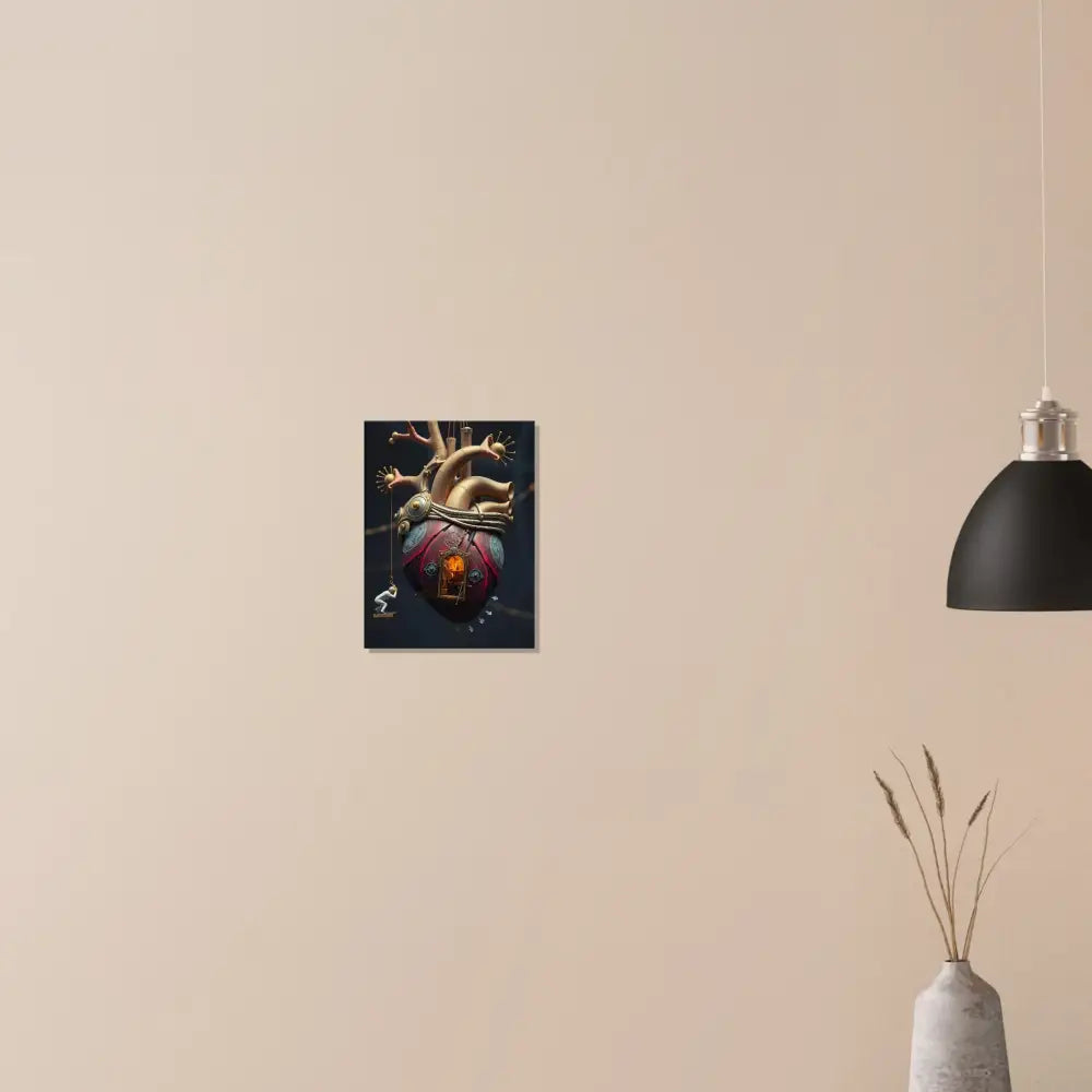 Anatomical heart art print for Heart Machine Canvas Surreal Wall Art by PixiOnyx