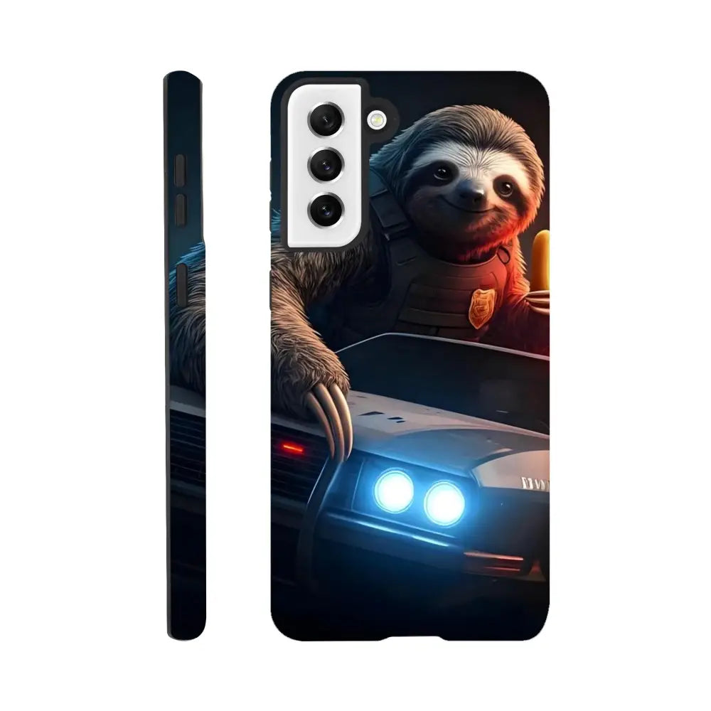 Sloth police phone case on Samsung Tough Case Hot Pursuit Cold Hotdog PixiOnyx Slothcore