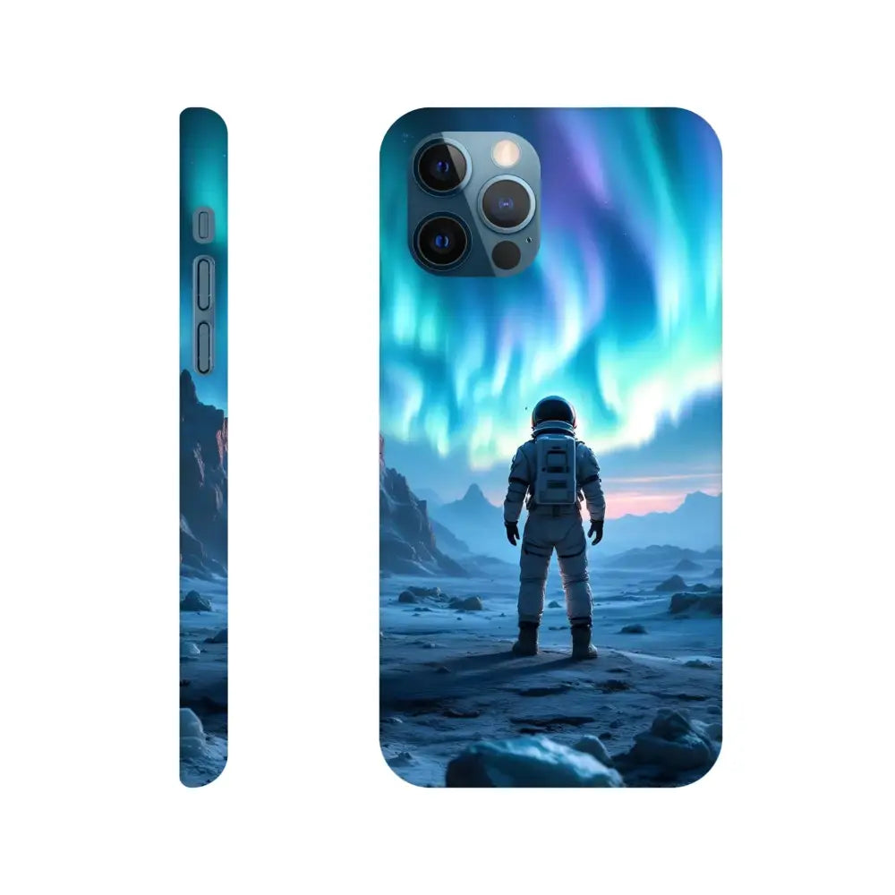 IPhone Slim Case with Astronaut Under Aurora Design by PixiOnyx Stargaze Wrap