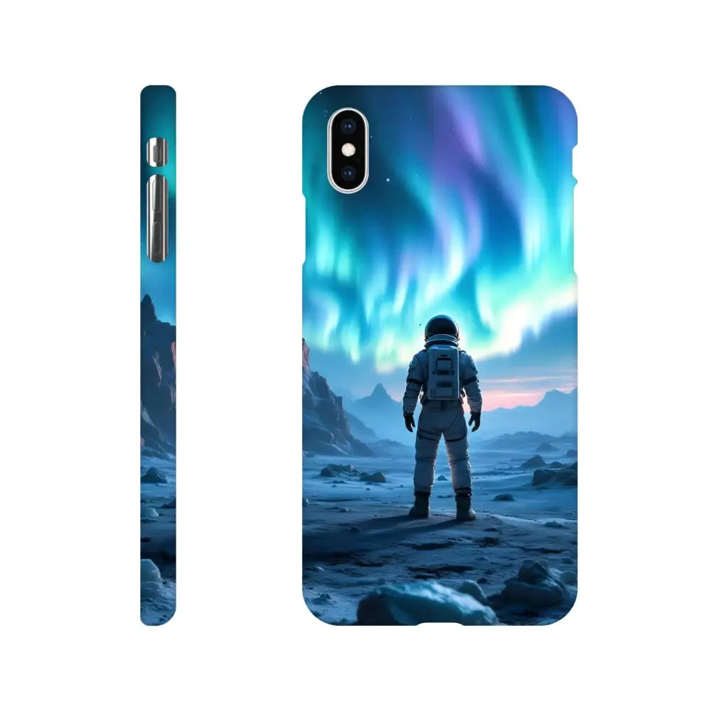 Astronaut phone case with Aurora design for iPhone Slim Case PixiOnyx Stargaze Wrap