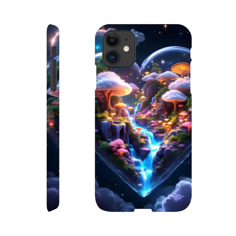 Fantasy mushroom landscape phone case for iPhone Slim Case Cosmic Heart PixiOnyx Lightform