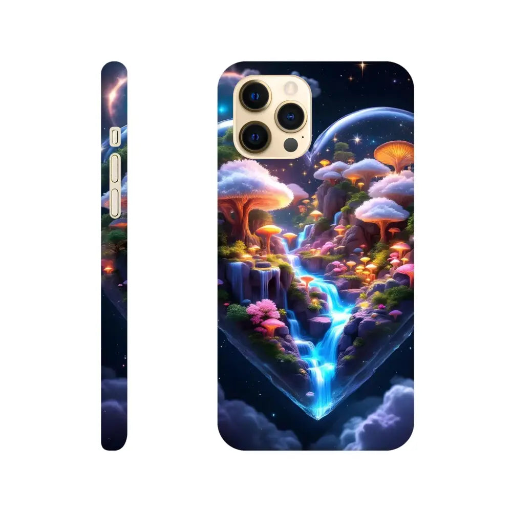 Fantasy mushroom waterfall phone case for iPhone Slim Case Cosmic Heart PixiOnyx Lightform