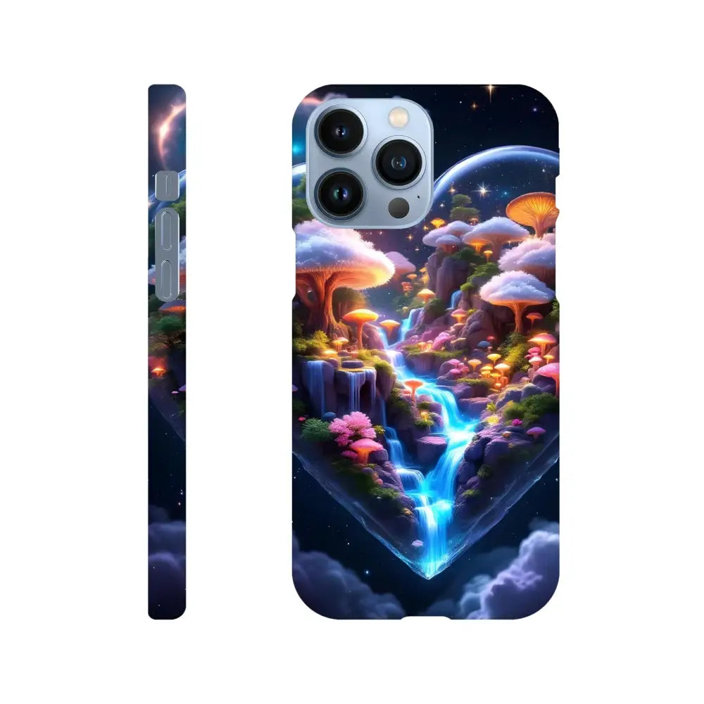 Fantasy mushroom waterfall phone case for iPhone Slim Case Cosmic Heart PixiOnyx Lightform