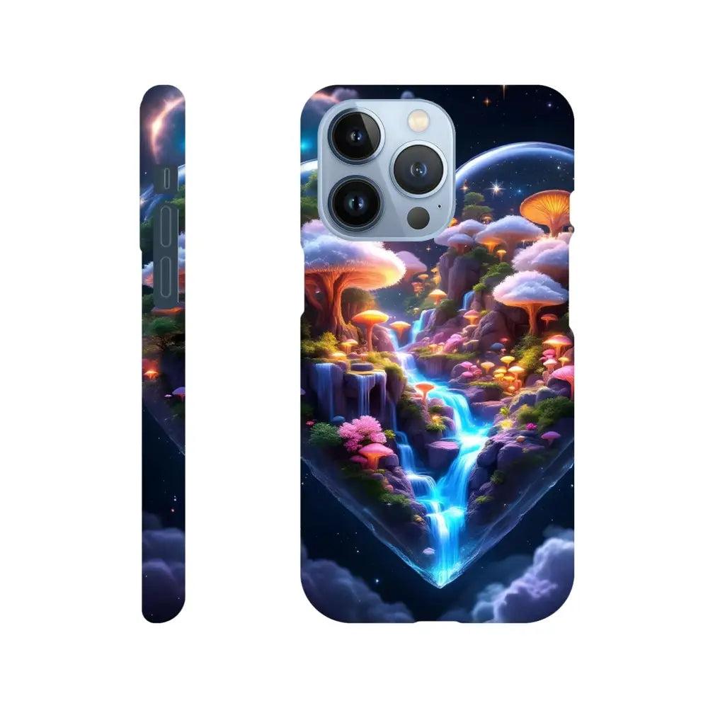 Fantasy mushroom waterfall phone case for iPhone Slim Case Cosmic Heart PixiOnyx Lightform