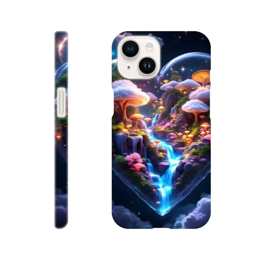 Fantasy mushroom waterfall phone case for iPhone Slim Case Cosmic Heart PixiOnyx Lightform