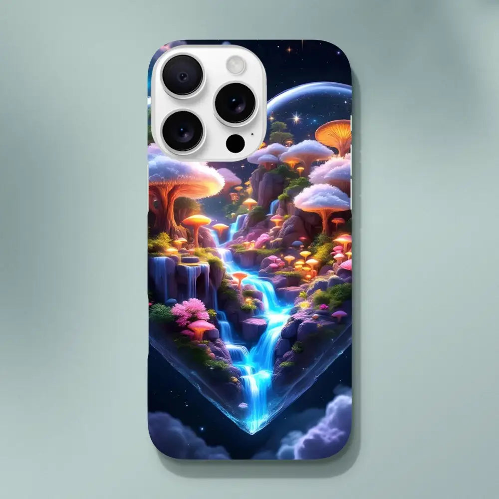 IPhone Slim Case Cosmic Heart with Fantasy Landscape Design PixiOnyx Lightform Edition