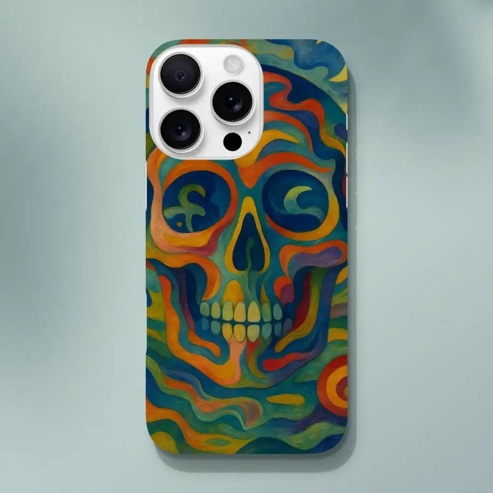 Colorful skull phone case for iPhone Slim Case Craniocolor PixiOnyx Abstract Skull Grip Shell