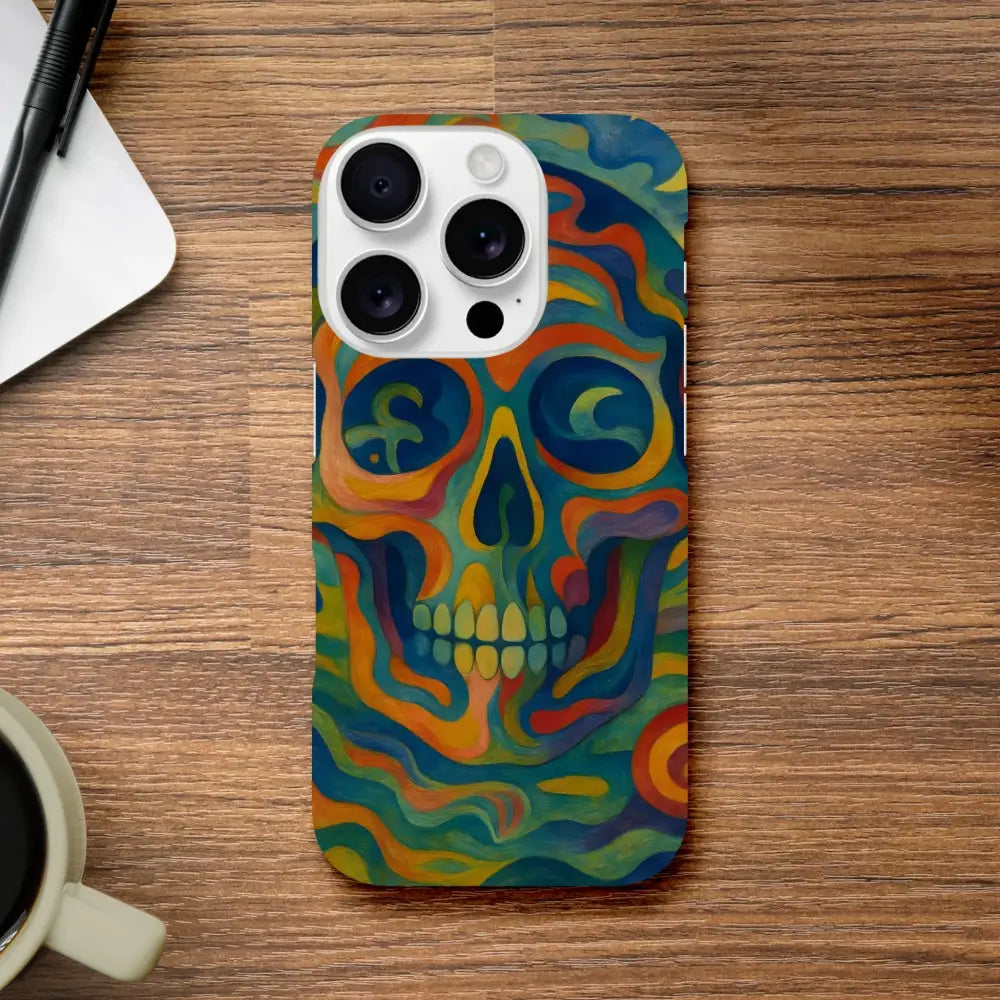 Colorful skull phone case for iPhone Slim Case Craniocolor PixiOnyx Abstract Skull Grip Shell