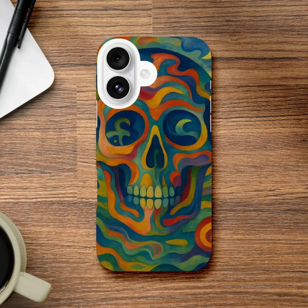 Colorful skull phone case for iPhone Slim Case Craniocolor PixiOnyx Abstract Skull Grip Shell