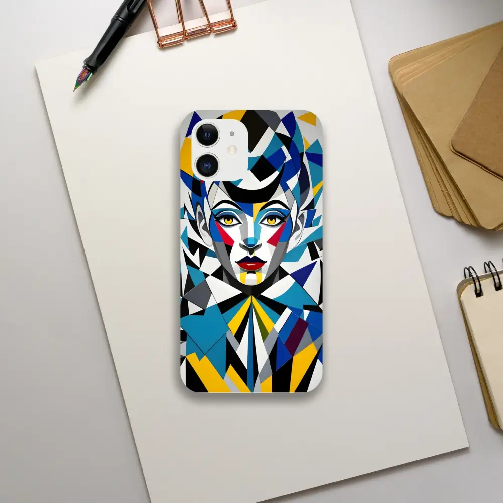 Geometric woman phone case for iPhone Slim Case Fragmented Muse PixiOnyx Artistic Cover