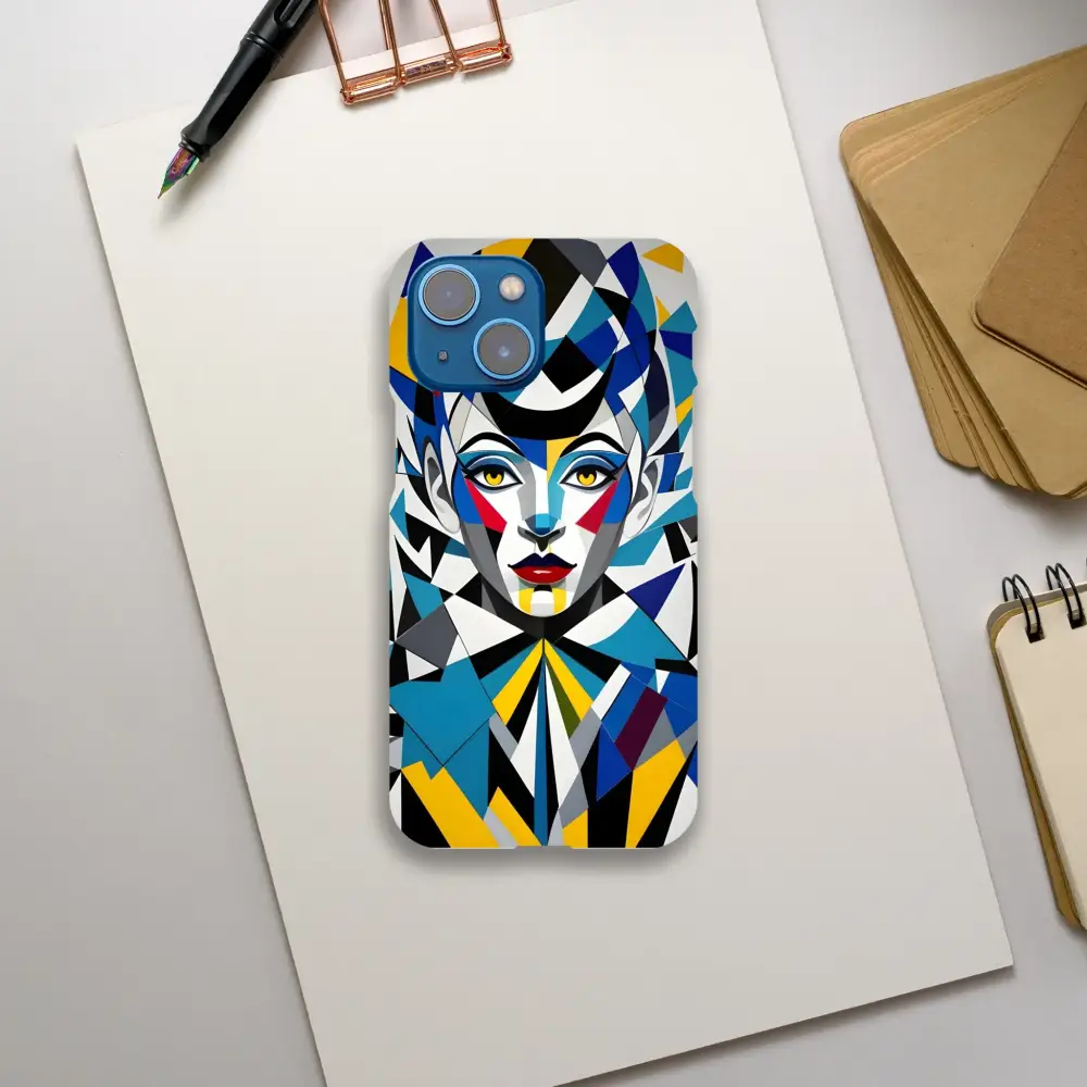 Colorful geometric woman phone case for iPhone Slim Case Fragmented Muse PixiOnyx
