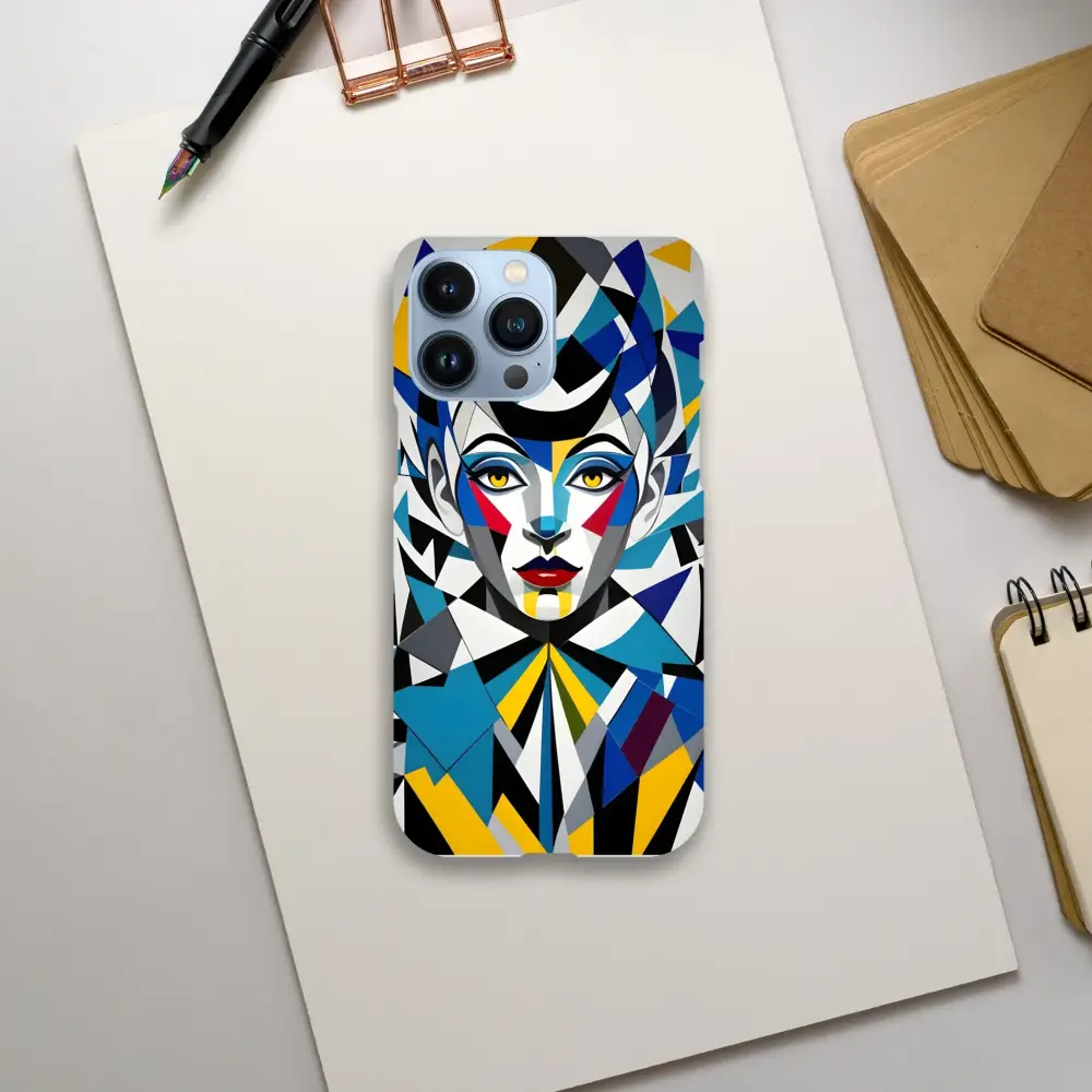 Geometric woman phone case for iPhone Slim Case Fragmented Muse PixiOnyx artistic cover