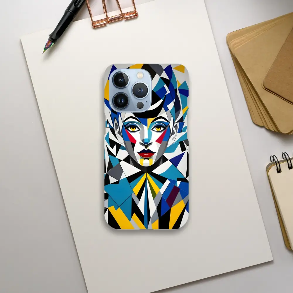 Colorful geometric woman phone case for iPhone Slim Case Fragmented Muse PixiOnyx