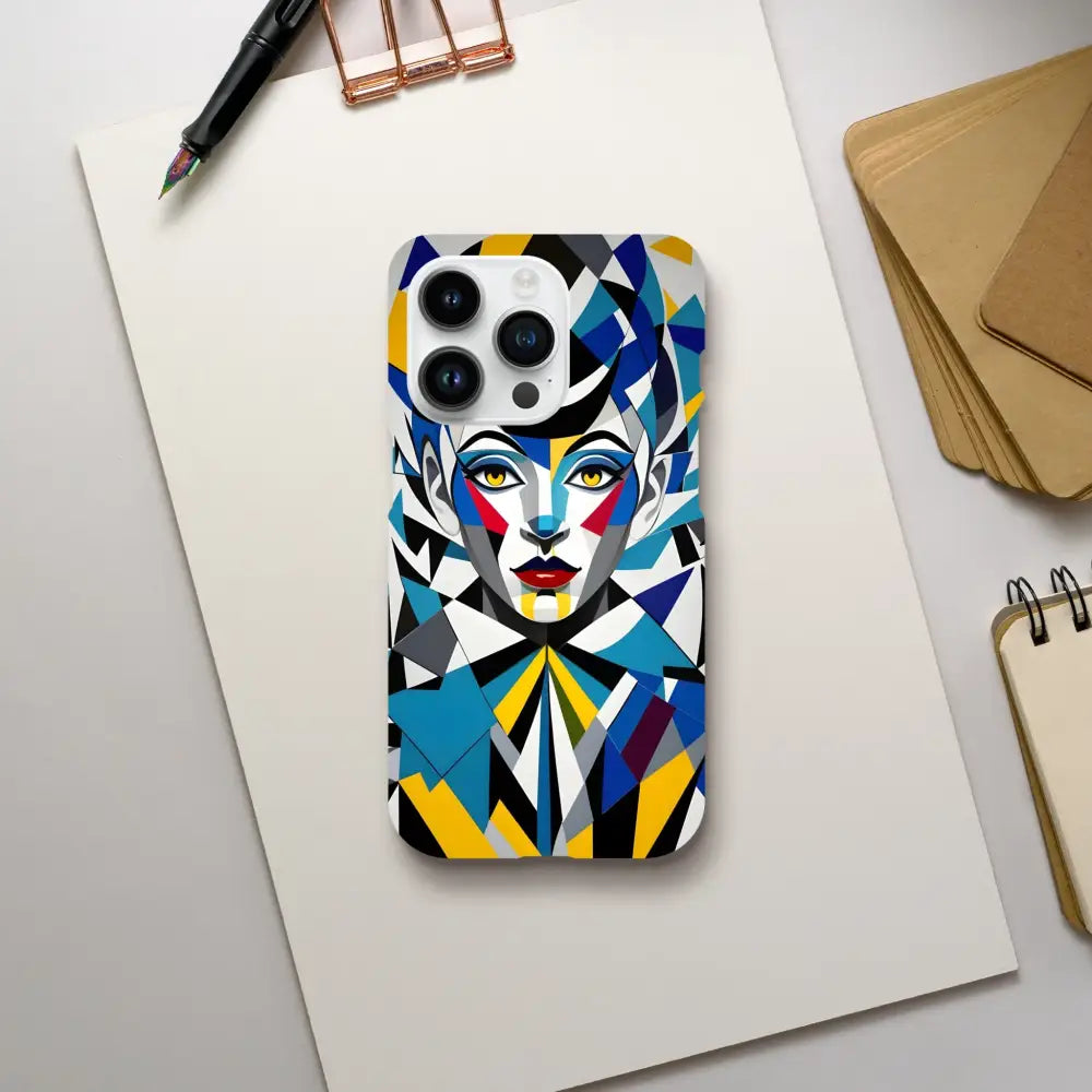 Colorful geometric woman phone case for iPhone Slim Case Fragmented Muse PixiOnyx