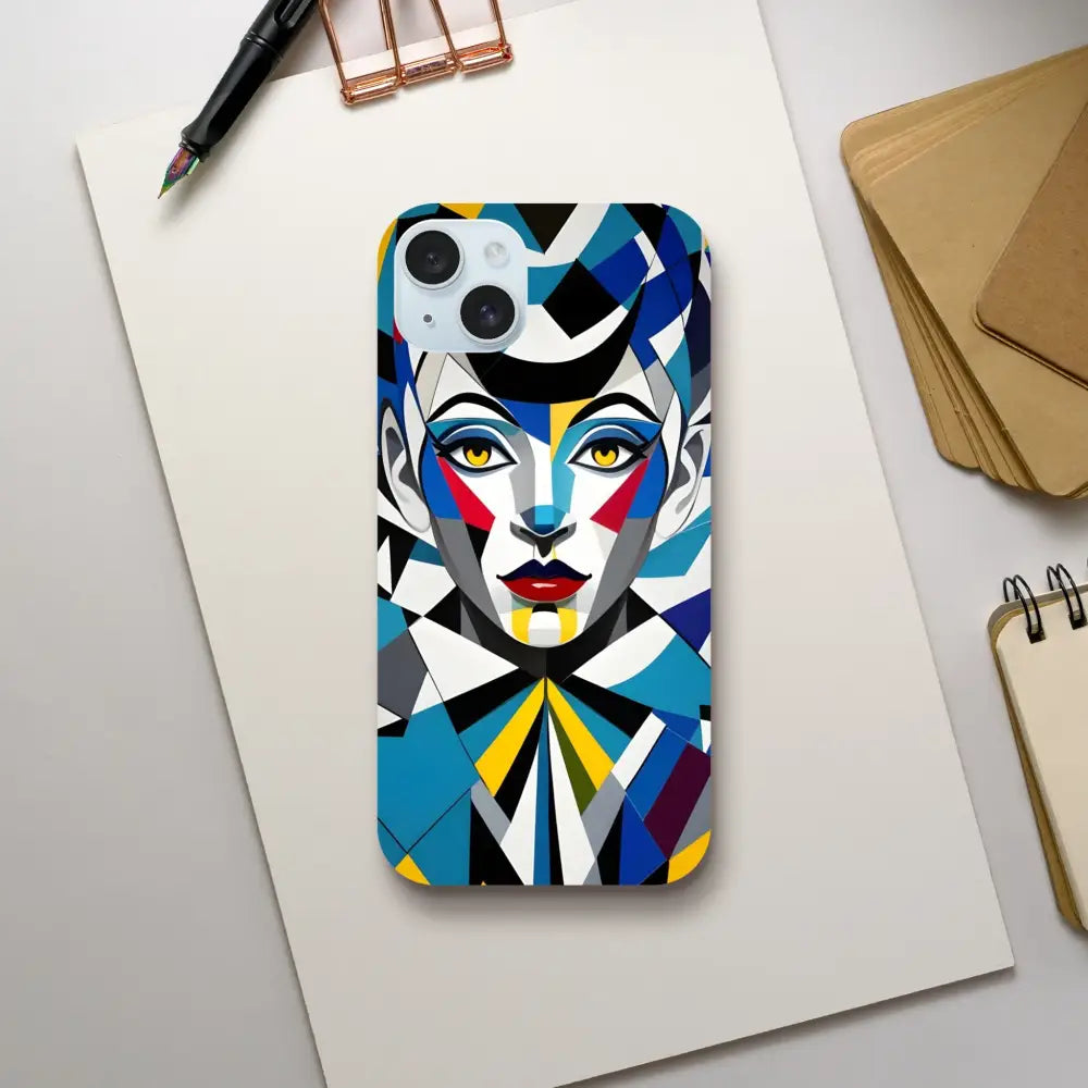 Colorful geometric woman phone case for iPhone Slim Case Fragmented Muse PixiOnyx