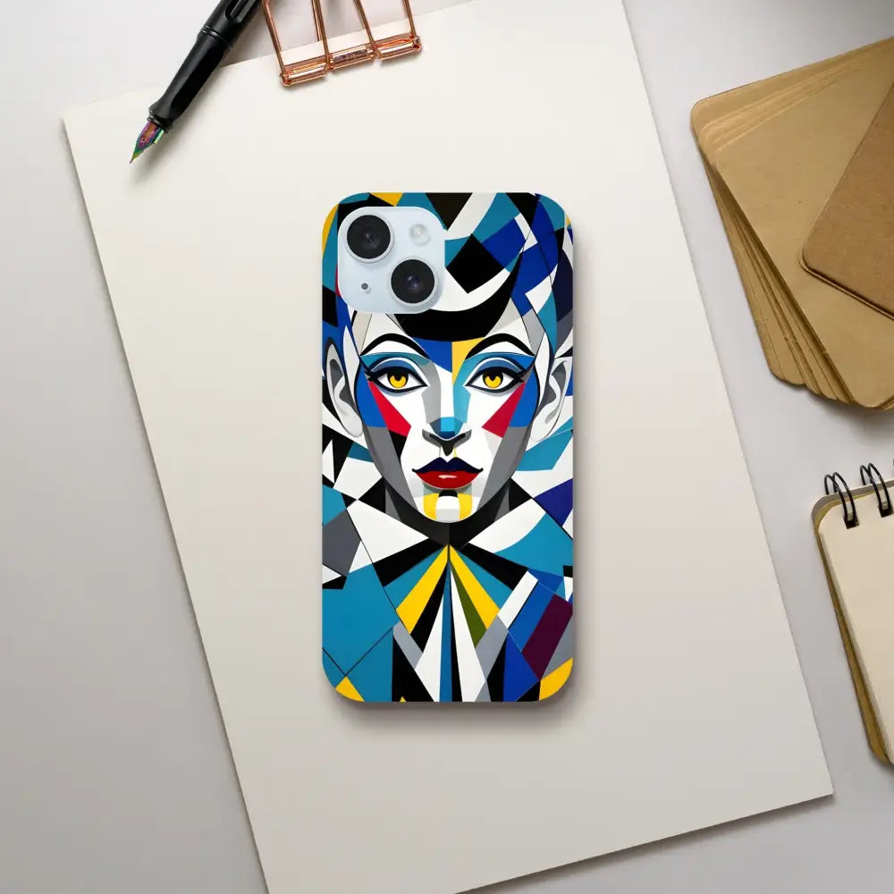 Geometric woman design iPhone Slim Case Fragmented Muse PixiOnyx Artistic Cover