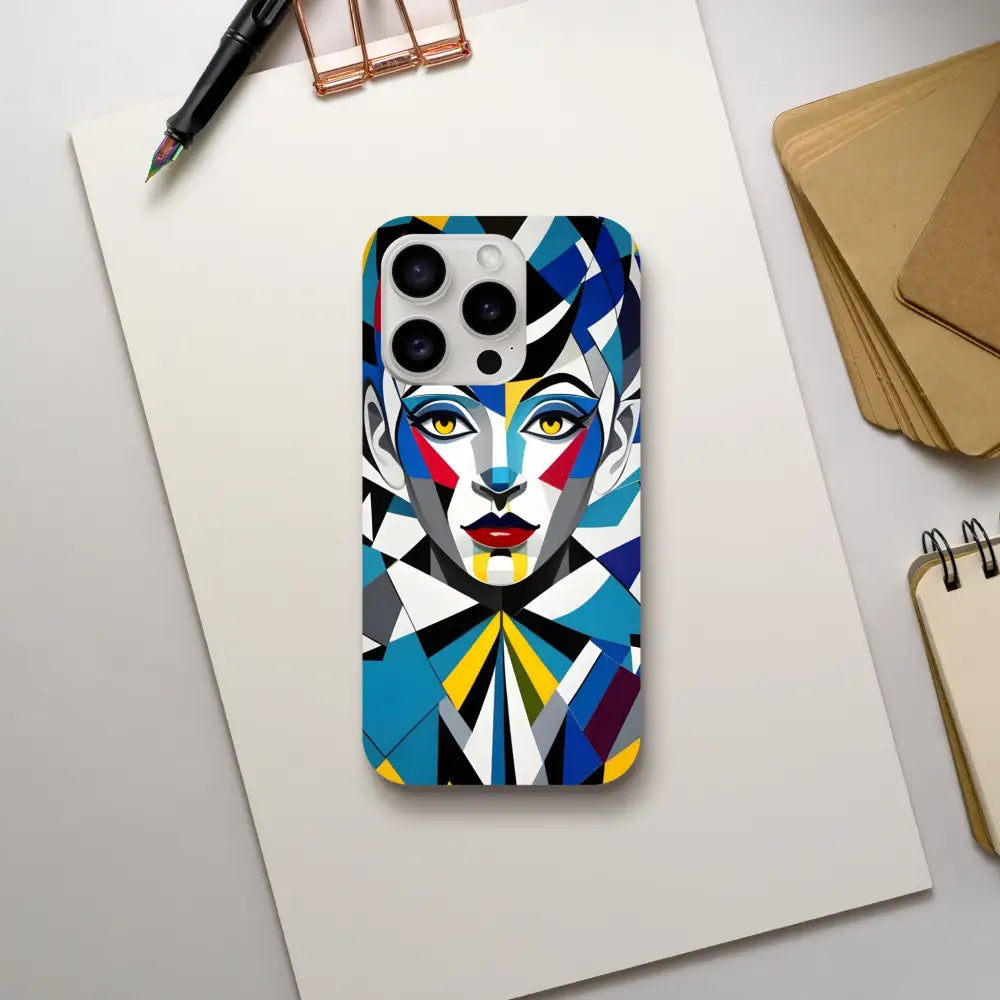 Colorful geometric face phone case for iPhone Slim Case Fragmented Muse PixiOnyx