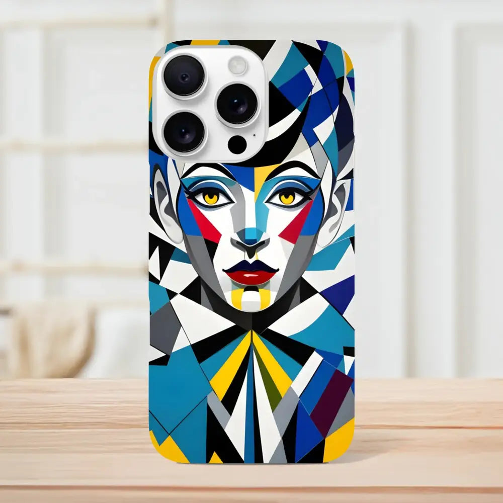 Abstract geometric woman phone case for iPhone Slim Case Fragmented Muse PixiOnyx