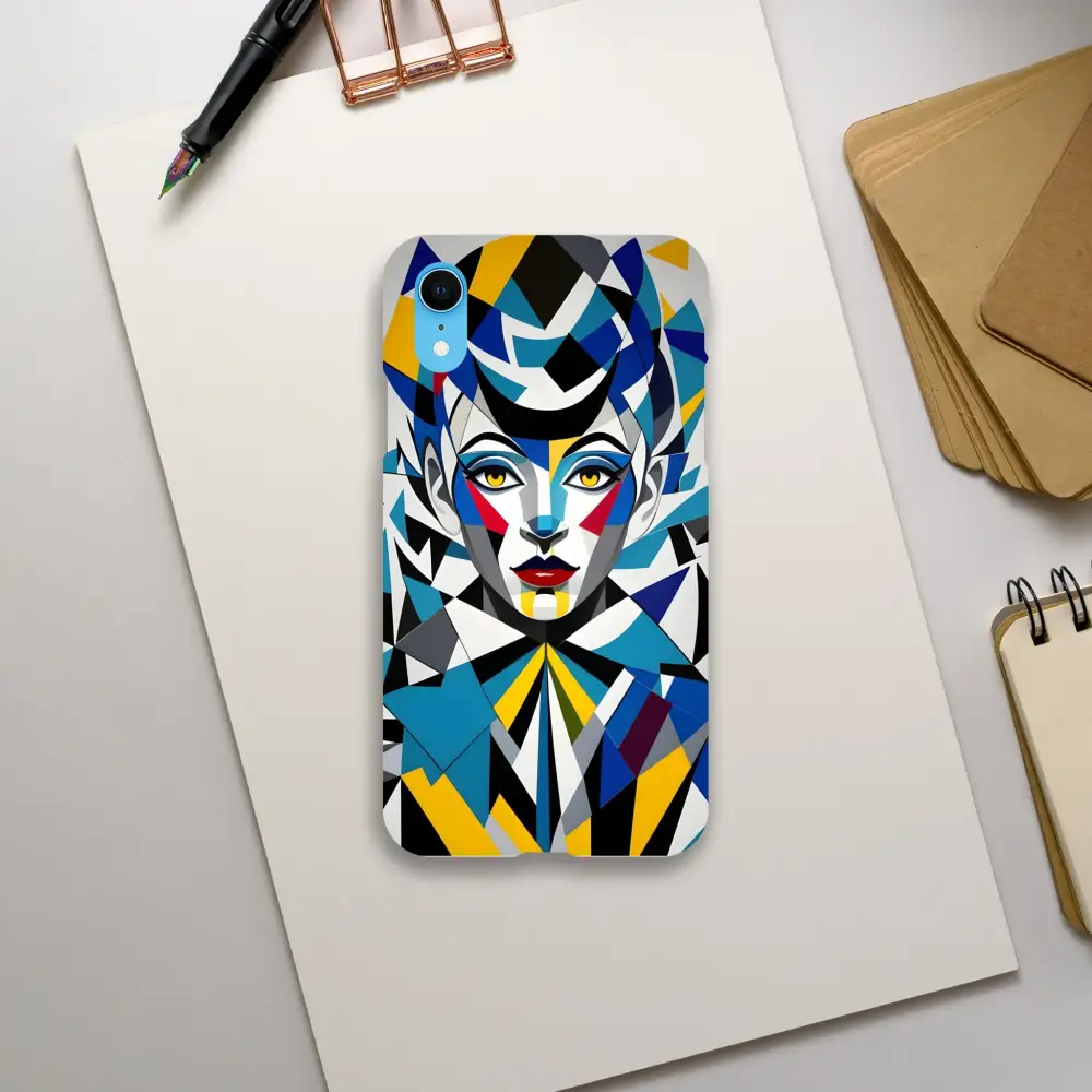 Geometric woman design iPhone Slim Case Fragmented Muse PixiOnyx Artistic Cover