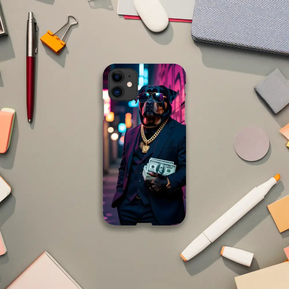 Dog-themed iPhone Slim Case Kingpin K9 by PixiOnyx Street Style