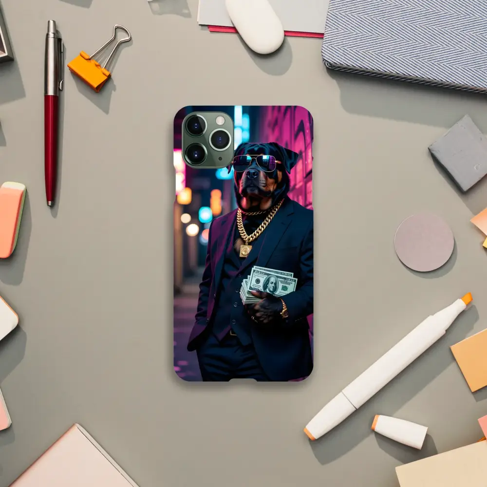 IPhone Slim Case Kingpin K9 with dog in a suit for PixiOnyx Street Style