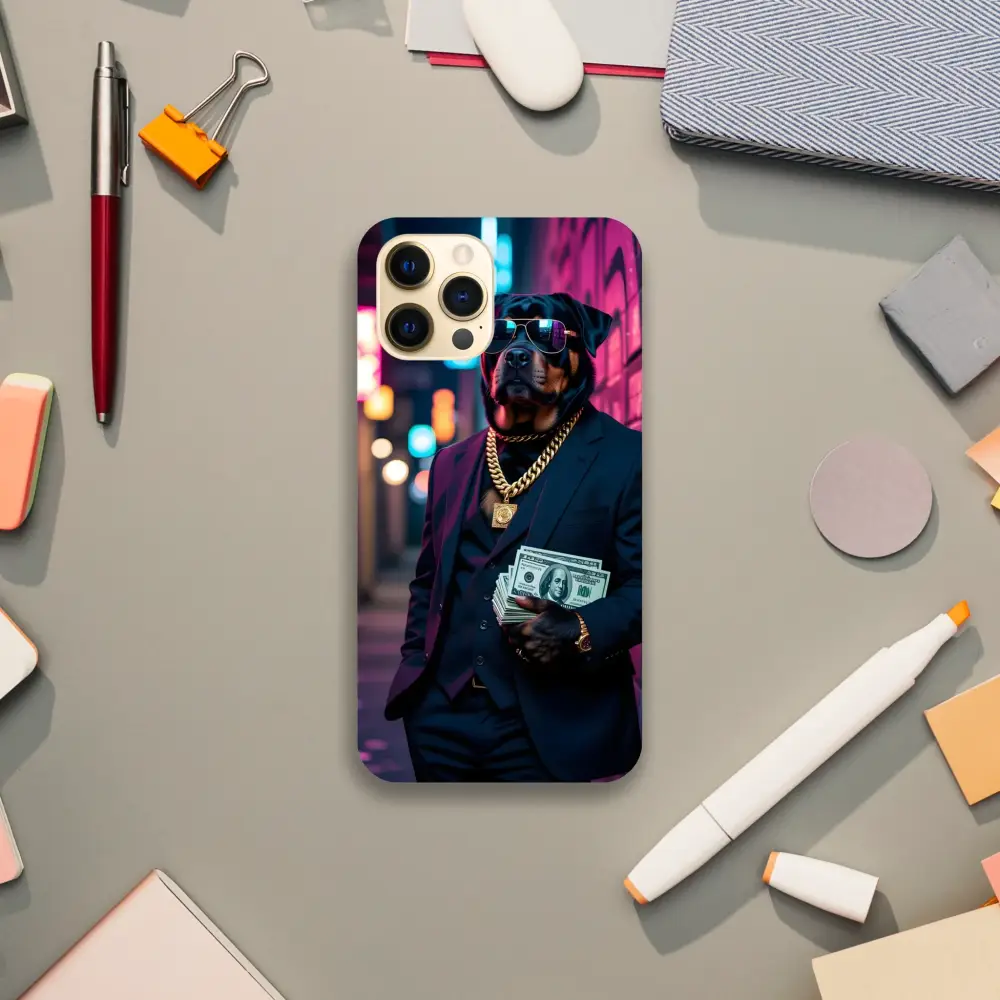 Dog-themed phone case for iPhone Slim Case Kingpin K9 PixiOnyx Street Style