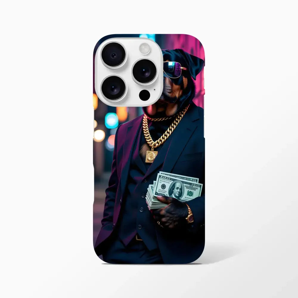 IPhone Slim Case Kingpin K9 with dog in suit for street style protection
