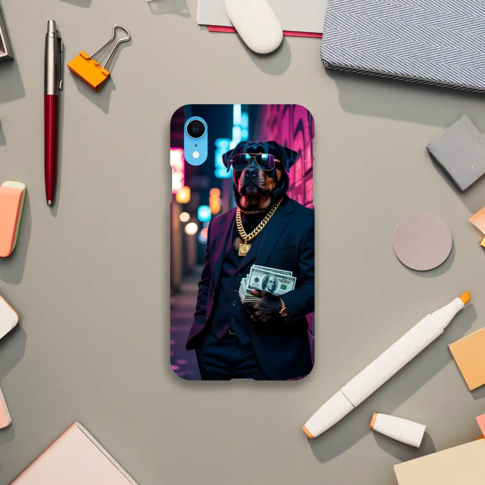 IPhone Slim Case Kingpin K9 featuring dog in suit on Street Style design