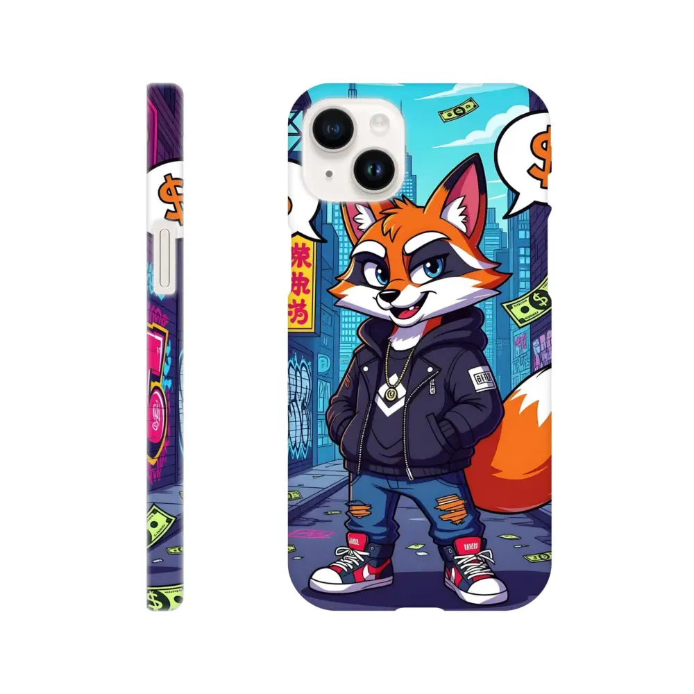 Cartoon fox photo case iPhone Slim Case Street Hustle Fox PixiOnyx Urban Armor