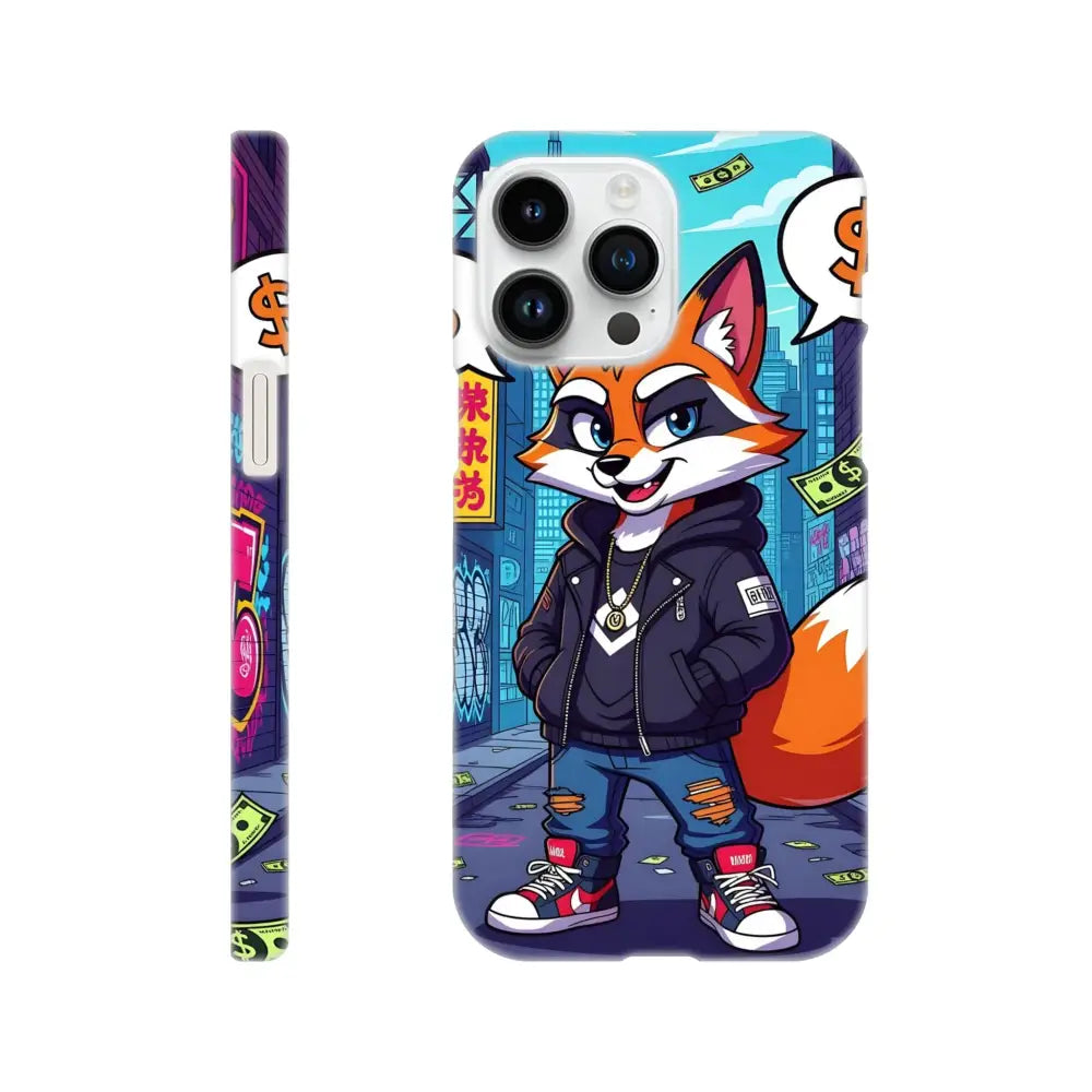Cartoon fox phone case for iPhone Slim Case Street Hustle Fox PixiOnyx Urban Armor