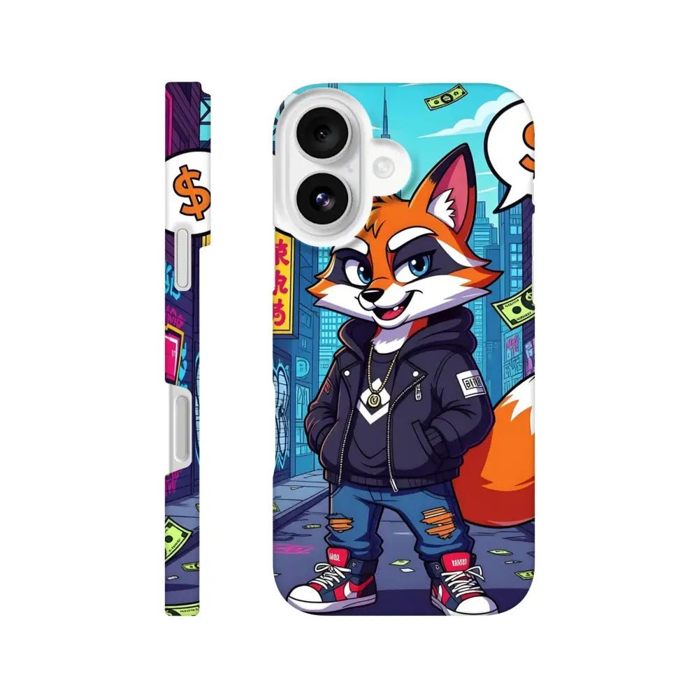 Cartoon fox phone case on iPhone Slim Case Street Hustle Fox PixiOnyx Urban Armor