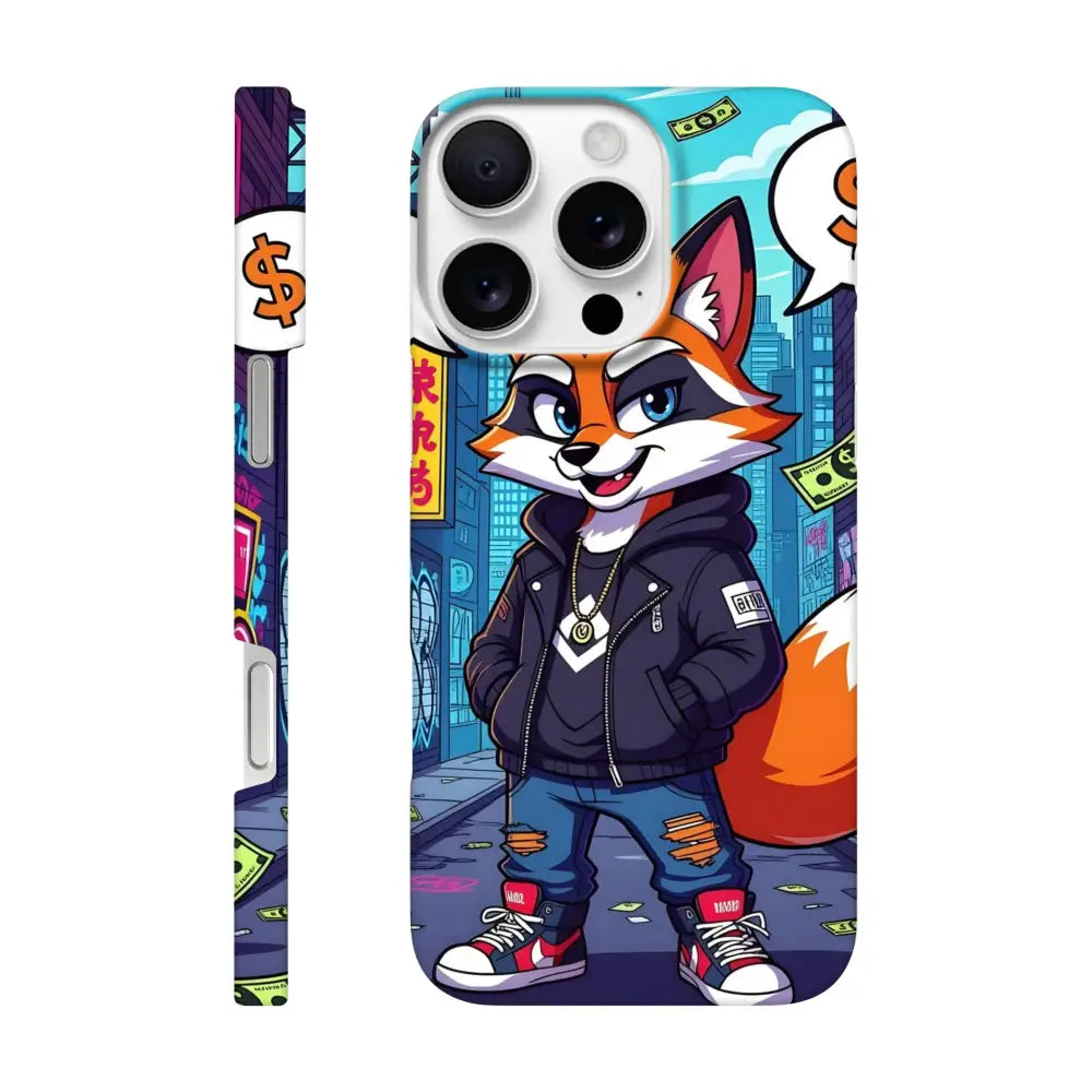 Cartoon fox phone case for iPhone Slim Case Street Hustle Fox PixiOnyx Urban Armor