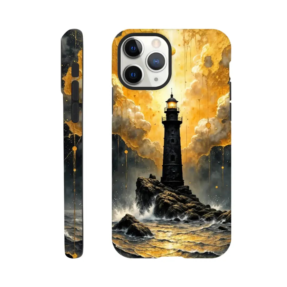 IPhone Tough Case with abstract lighthouse masterpiece and glossy polycarbonate outer surface