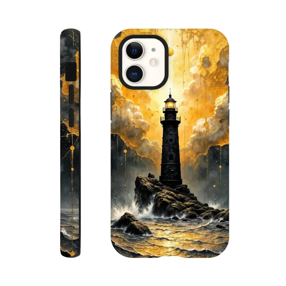 IPhone Tough Case Beacon of the Veil with abstract lighthouse masterpiece and glossy polycarbonate outer