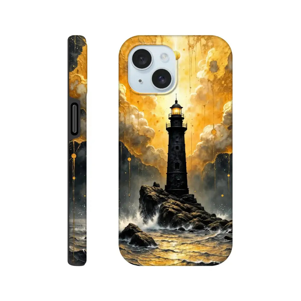 IPhone Tough Case Beacon of the Veil with abstract lighthouse masterpiece on glossy polycarbonate outer