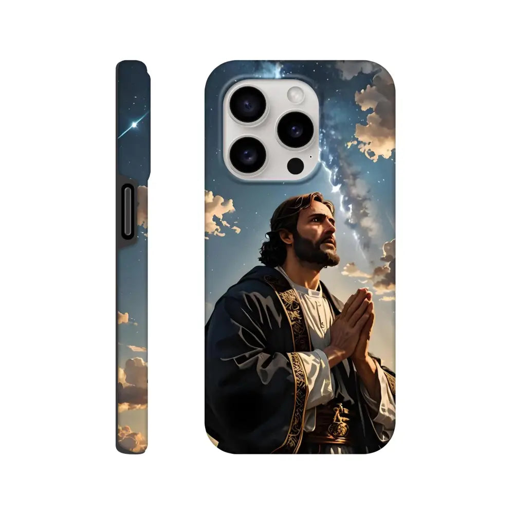 Jesus-themed iPhone Tough Case Prayer to the Cosmos PixiOnyx product image