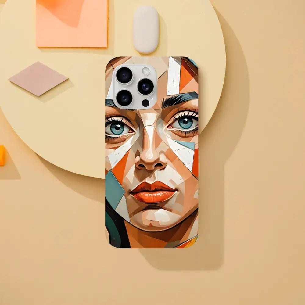 IPhone Tough Case with abstract face design from PixiOnyx Artistic Armor collection