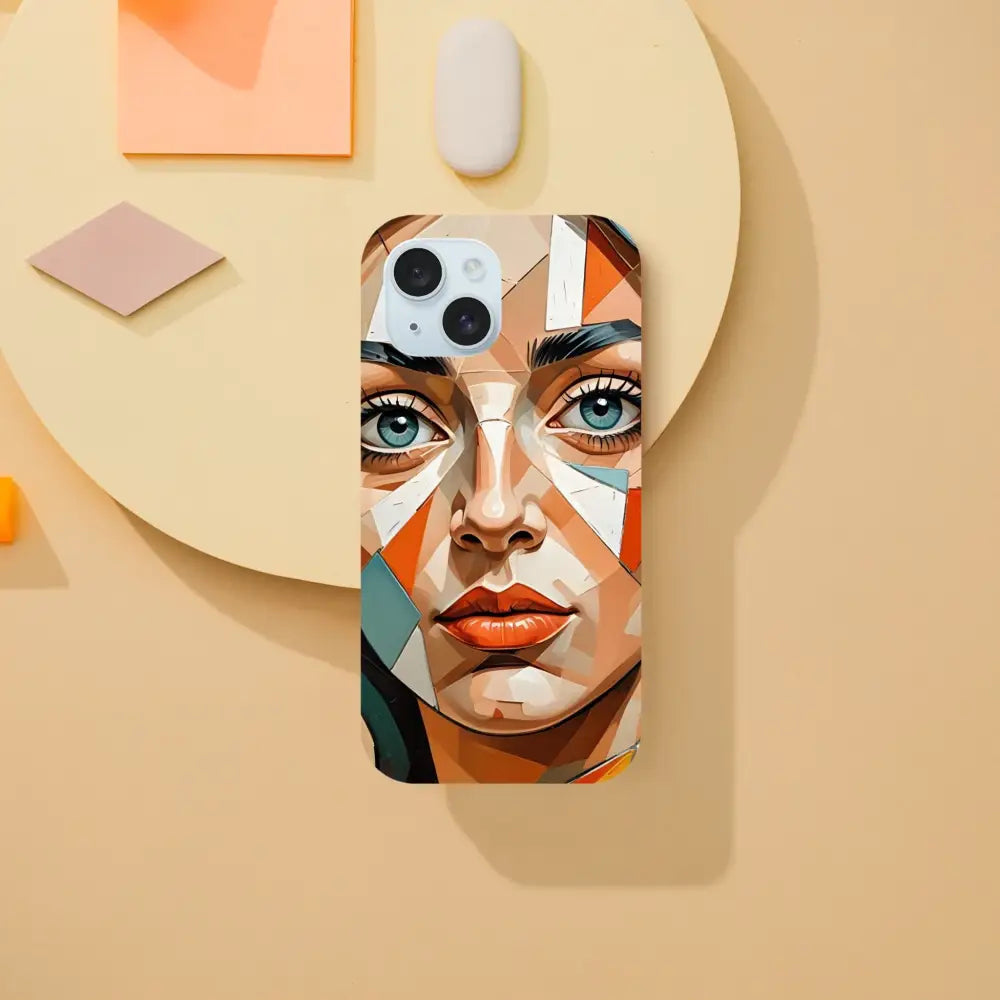 IPhone Tough Case with abstract face design from PixiOnyx Artistic Armor collection