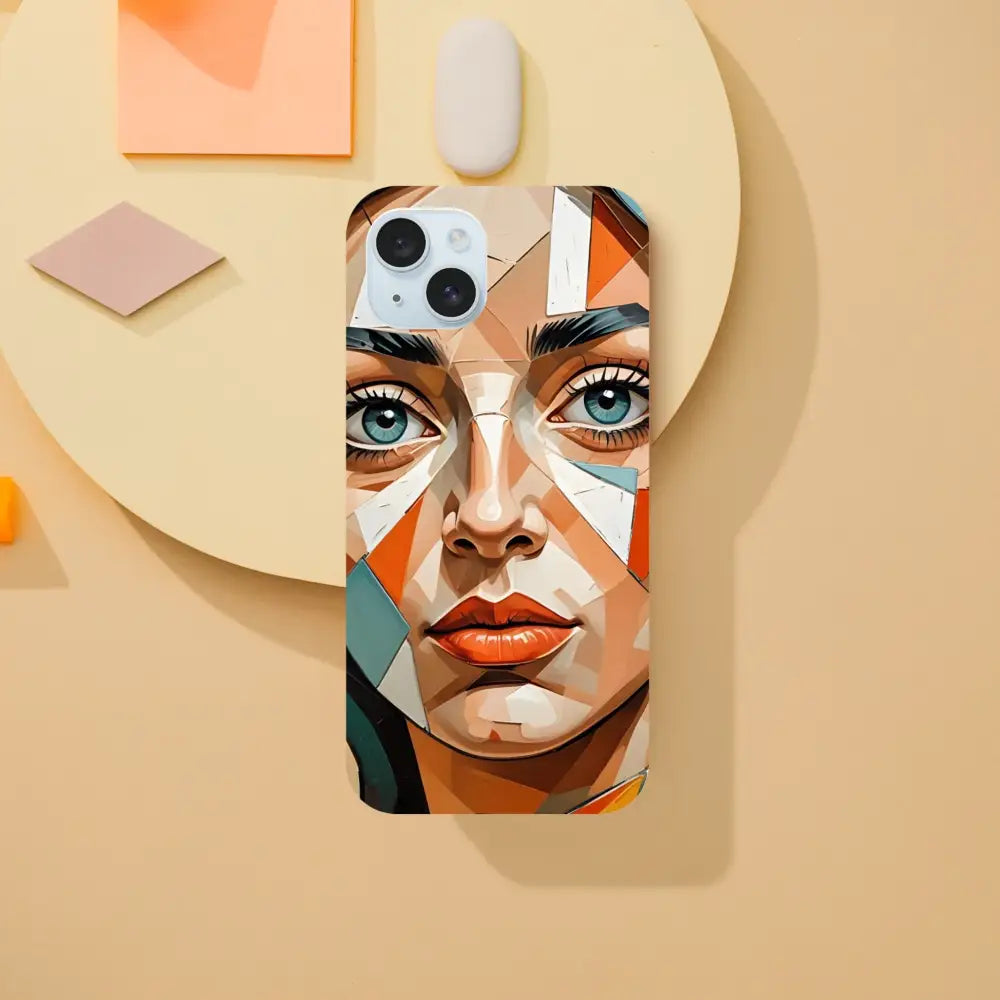 IPhone Tough Case with geometric face design from PixiOnyx Artistic Armor