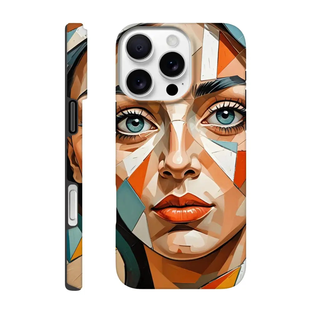 IPhone Tough Case with Abstract Face Design for Prismatic Portrait PixiOnyx Armor