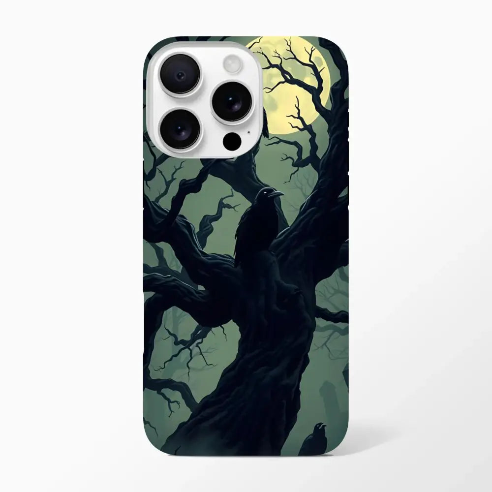 Spooky tree design phone case for iPhone from PixiOnyx Gothic Guard Edition