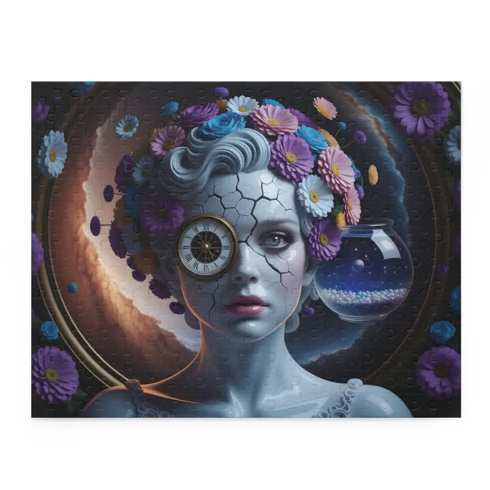 Artistic jigsaw puzzle from PixiOnyx Fractured Time surreal porcelain aesthetic design