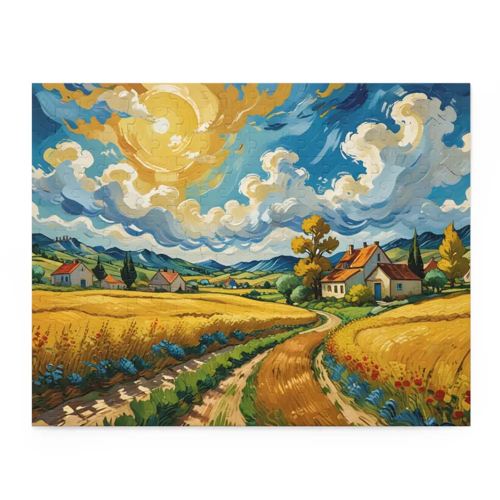 Impressionistic landscape painting from Jigsaw Puzzle Golden Fields Reverie Series