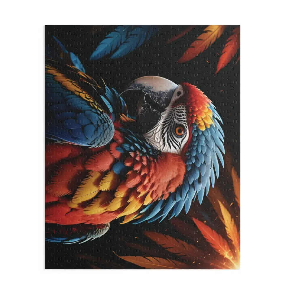 Colorful Parrot Jigsaw Puzzle from Macaw Ascension PixiOnyx Tropical Dreamcore series