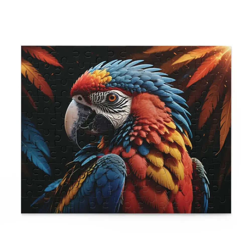 Colorful Macaw Puzzle from PixiOnyx Tropical Dreamcore collection with 120, 252, and 500 pieces