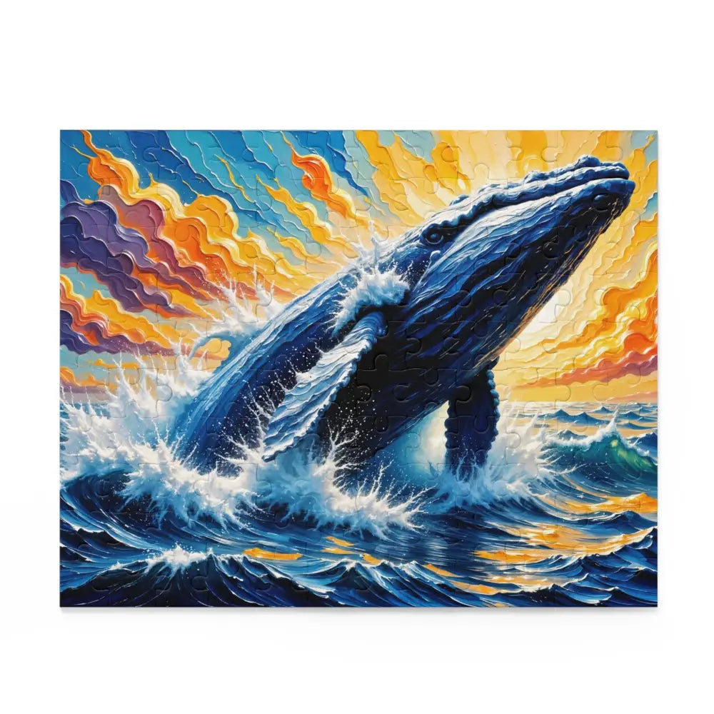 Jigsaw Puzzle Ocean King featuring a cosmic marine marvel bursting during sunset